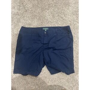 Lauren Ralph Lauren Mens Navy Blue Chino Shorts 100% Cotton Size 20W